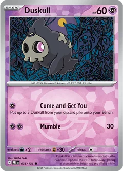 Duskull Poke ball Holo 35